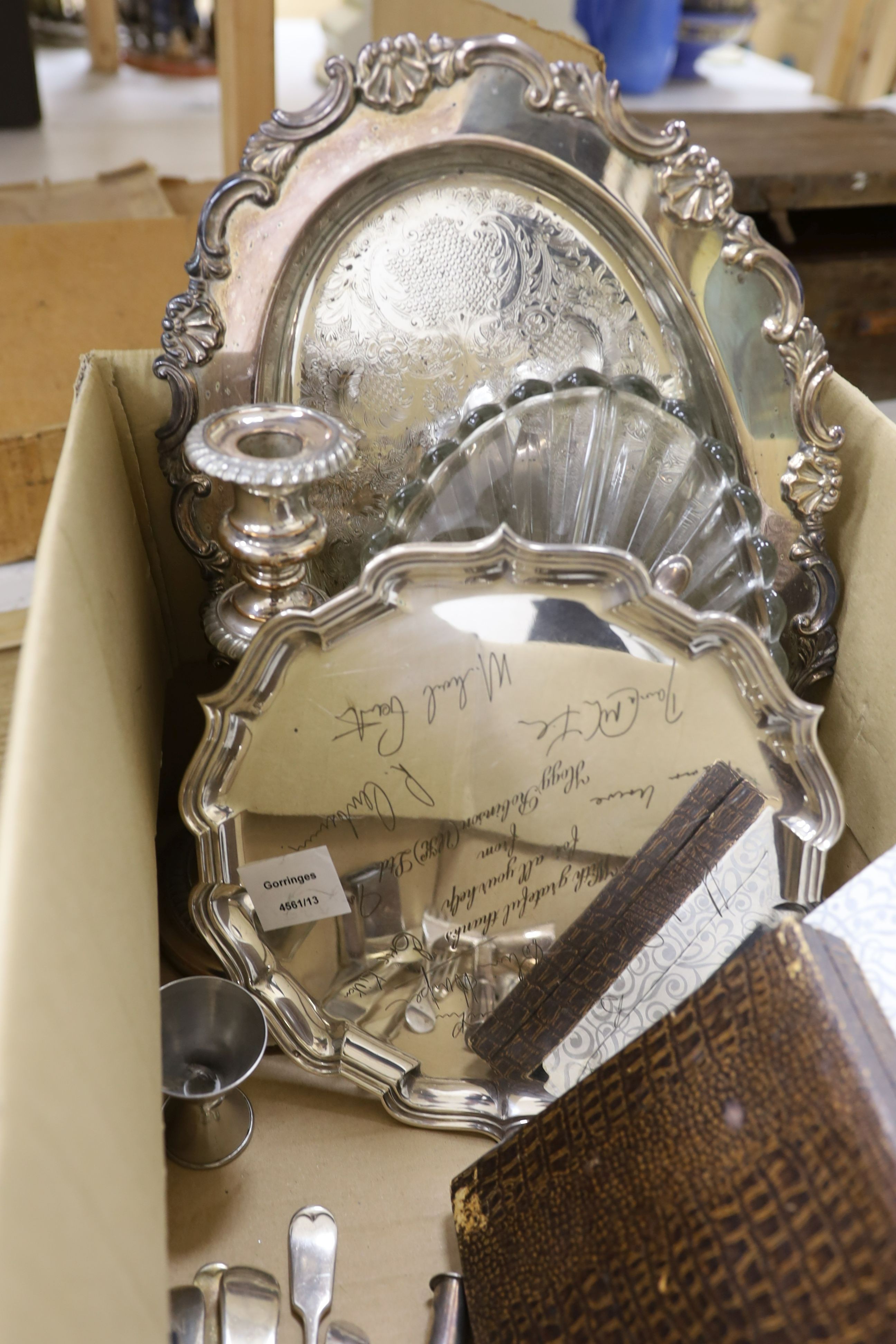 A quantity of silver plate.